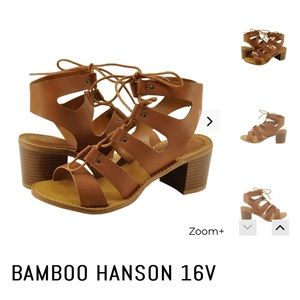 Bamboo Strappy Heels